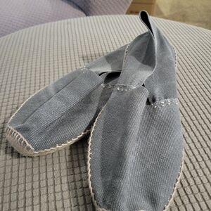 Gray Espadrille Flats